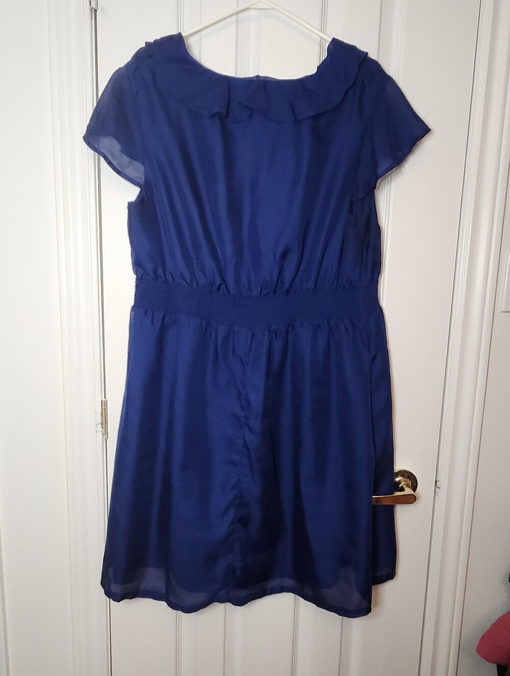 Merona Royal Blue Ruffle-Trim Midi Dress - Picture 4 of 8